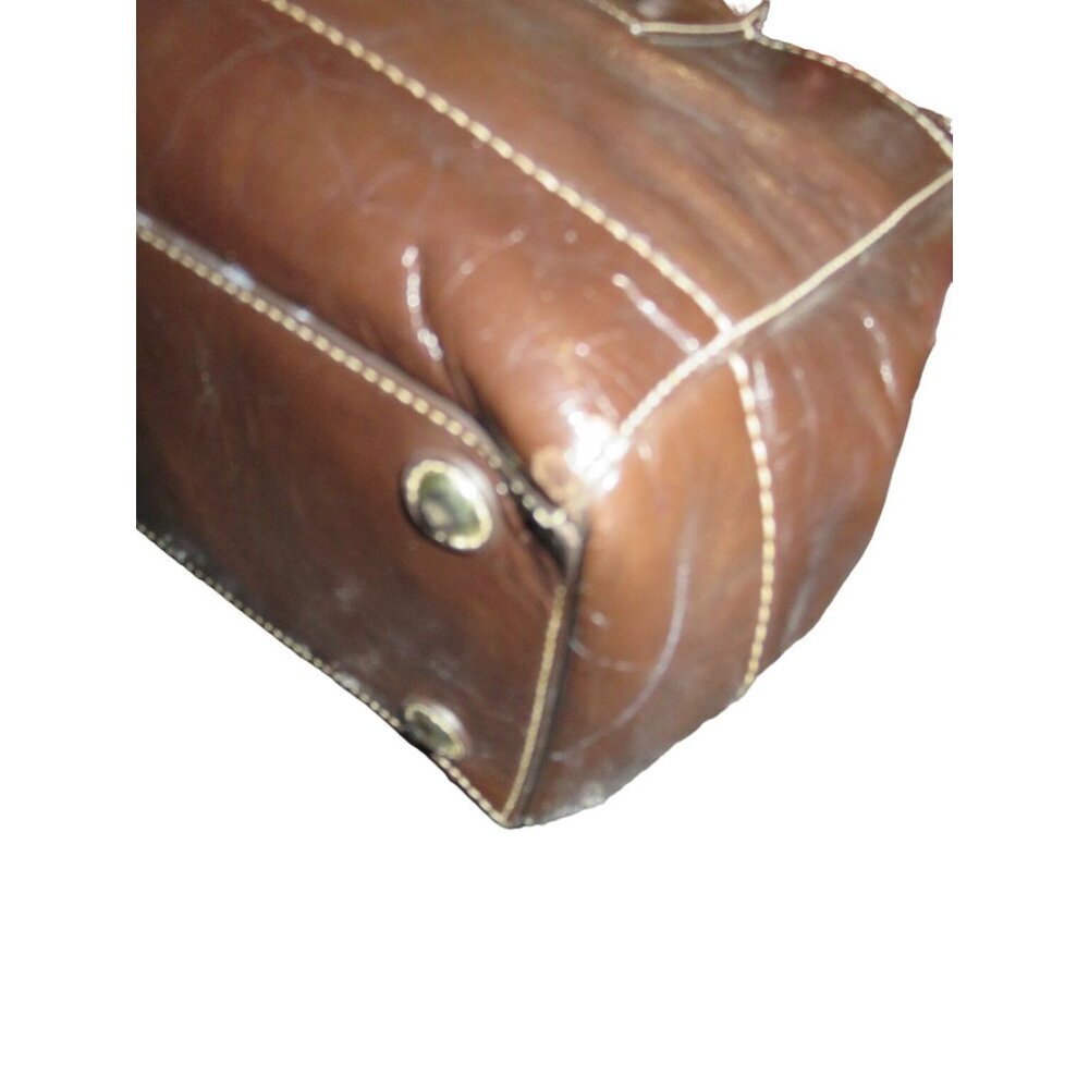 COACH 2007 Vintage 11789 Madeline Brown Patent Leather Double Handle Satchel - Picture 6 of 12